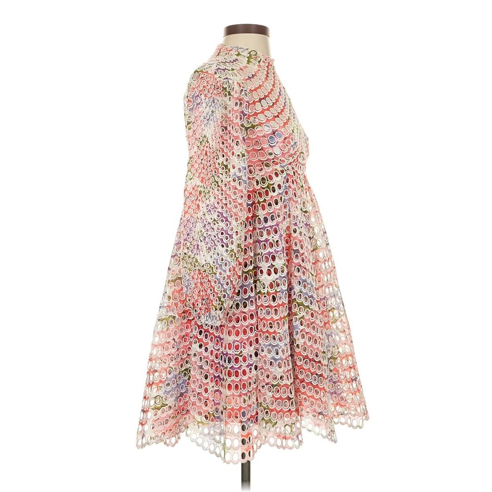 Zimmermann Multicolor Eyelet Lace Floral Mini Dress 0P - Picture 4 of 7